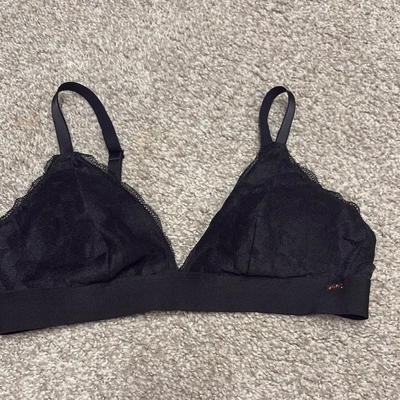 PINK Victoria's Secret Other - 'PINK' Victoria's Secret color Black v neckline Bralette with lace Intimates
